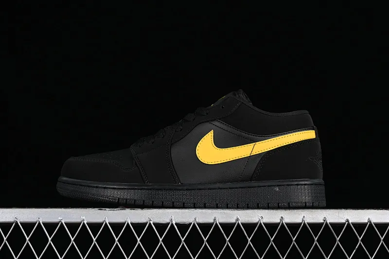 All categories Air Jordan Jordan series basketball shoes Air Jordan 1 Low Z version Air Jordan 1 Low AJ1 Joe 1 black gold hook low-top cultural leisure sports sneakers 553558-071